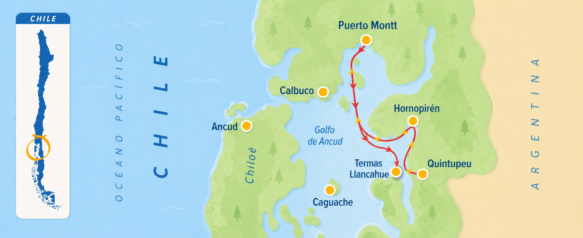 Mapa de la ruta Quintupeu